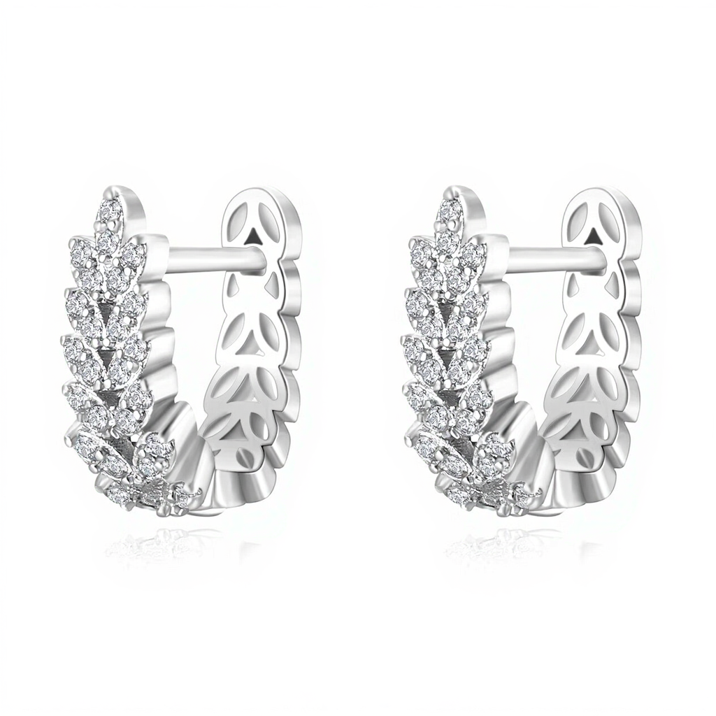 Ever Faith Cubic Zirconia Tiny Dainty Post Huggie Hoop Earrings