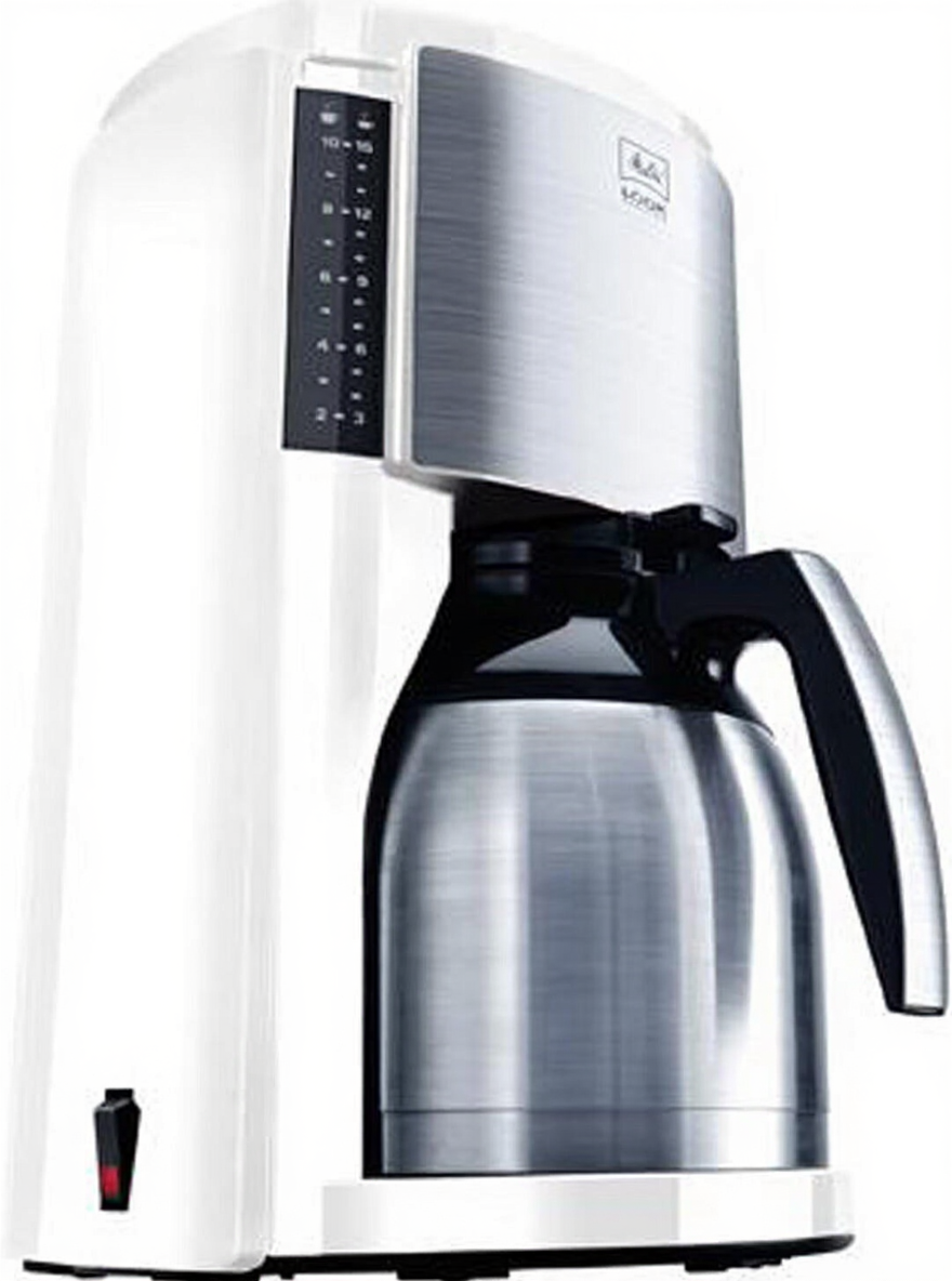 Melitta Look Therm Selection - Filterkaffeemaschine - mit Thermokanne - 8 Tassen - Weiß (1011-11 wh)