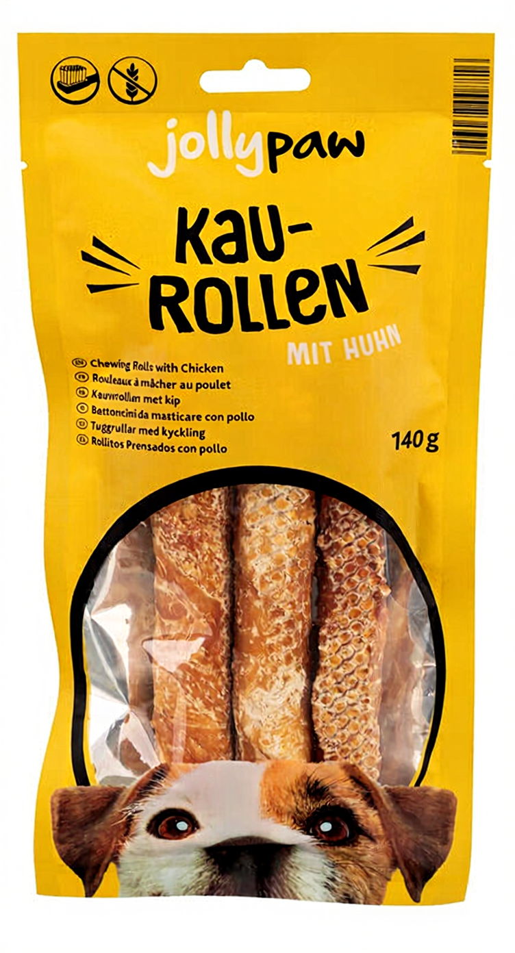 Jollypaw by Trixie Kauwknoop met Kip, wit, 17 cm, 3 st./140 g