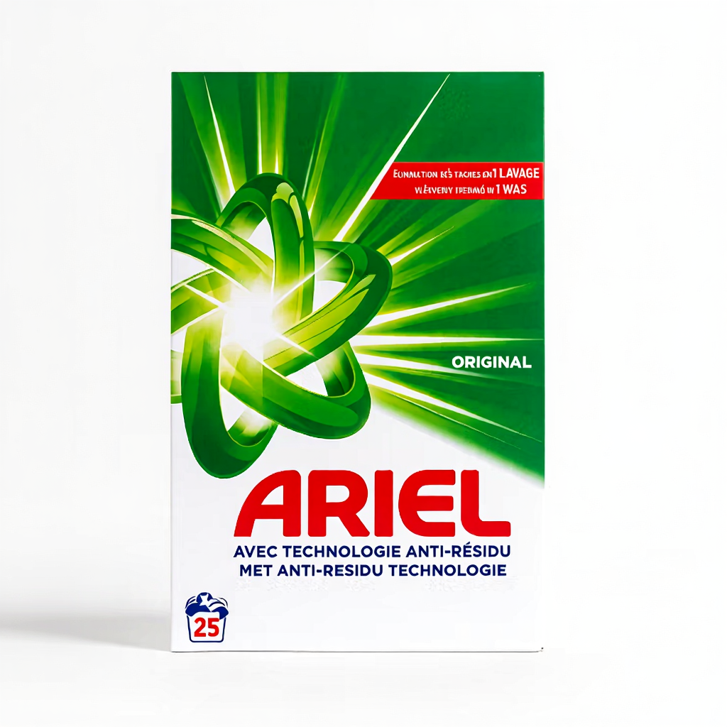 Ariel Snel Oplosbaar Waspoeder 1.375kg, 25 Wasbeurten, Original