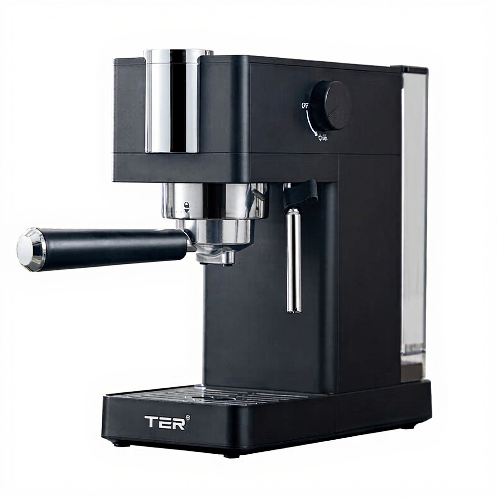 TER Espresso-Kaffeemaschine mit 15 bar, integrierter Milchaufschäumung, Schnellaufheizung