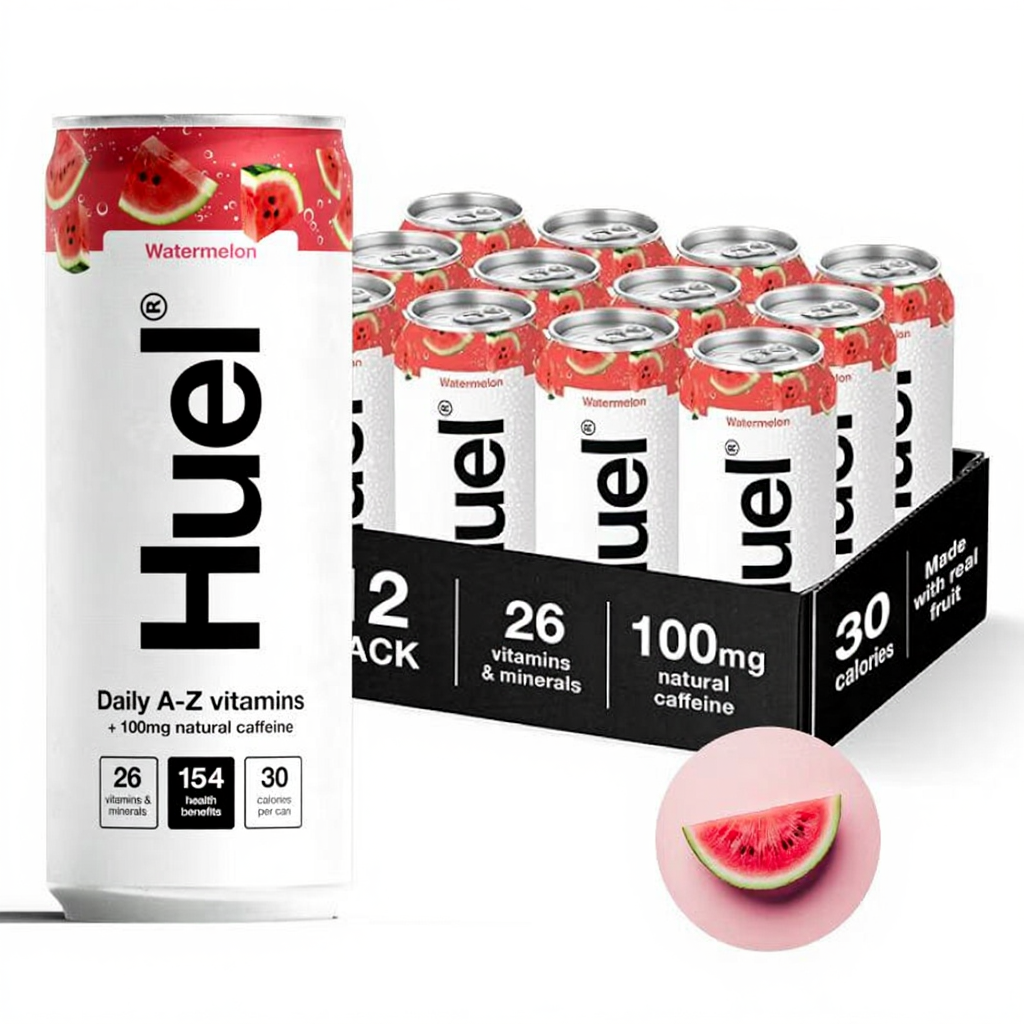 Huel Daily A-Z Vitamin, Energy Sparkling drink, 12*330ml, Watermelon