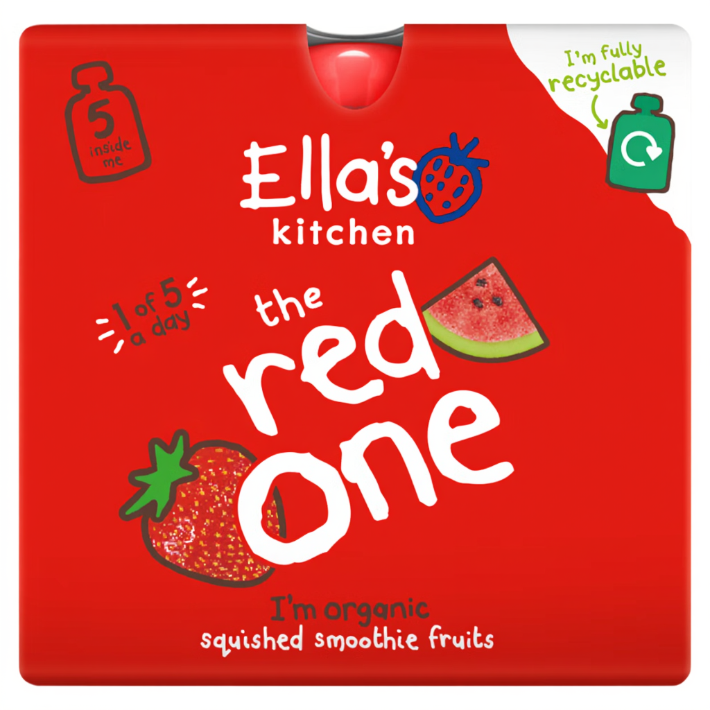 Ella’s Kitchen Organic The Red One Multipack 6+ Months 5 x 90g
