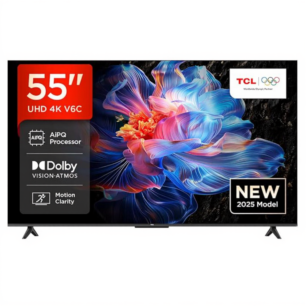TCL 55V6C 55 Zoll 4K UHD  Smart TV  HDR10+, HVA-Panel, Dolby Vision