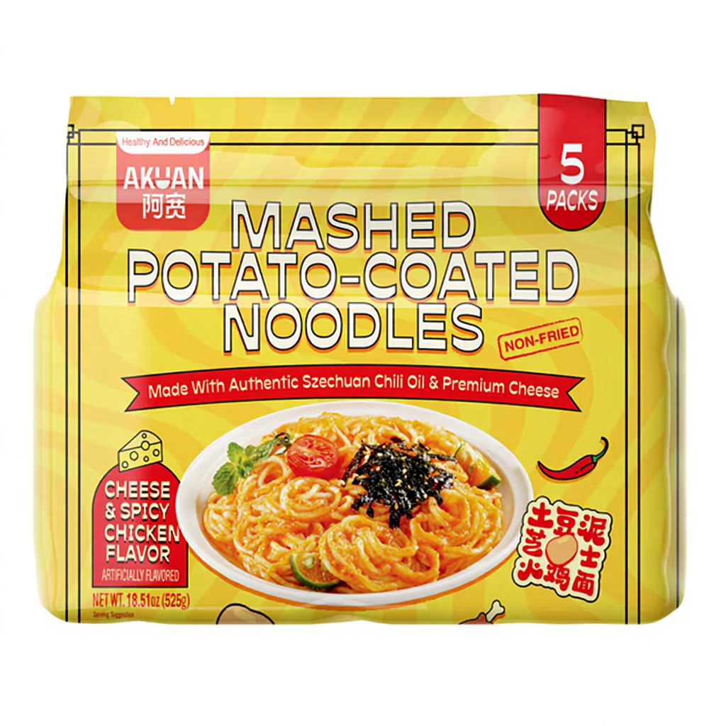Ah Kuan aardappelpuree kaas kalkoen noedels 525 gram