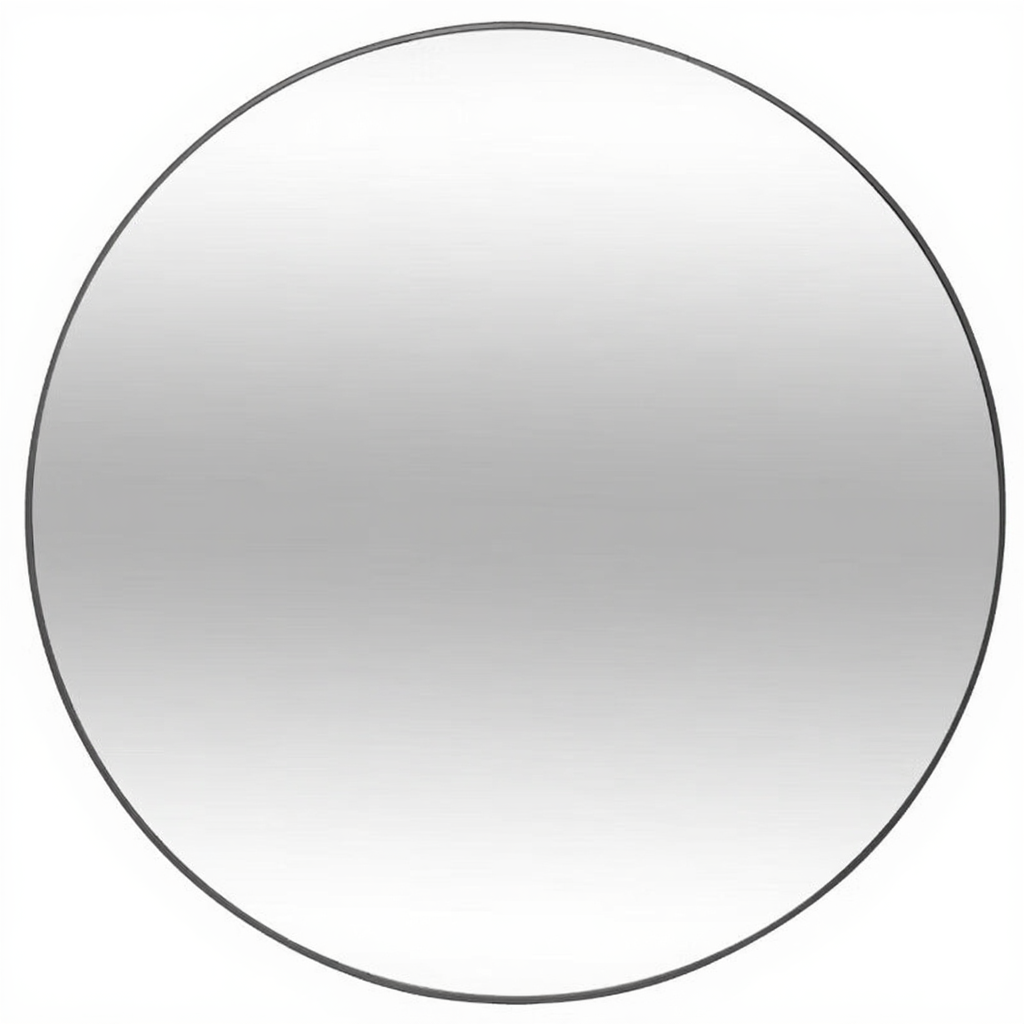 Alice spiegel, diameter 76 cm, zwart metaal