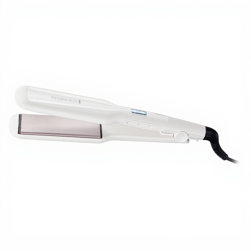 Remington Pro Ceramic Extra Wide Plate Straightener, Adjustable Settings, Ceramic Plates, Fast Heat Up, Travel Friendly, Precise Trimming - S5527