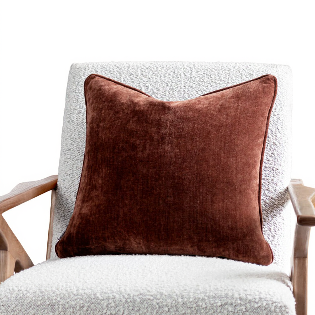 Yard Cushion Heavy Chenille Square Nutmeg 50x50cm