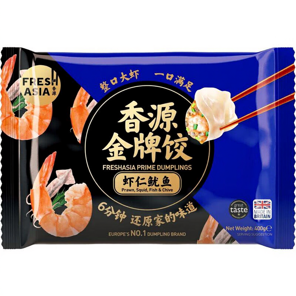 Freshasia Shrimp & Squid Dumpling 400g Shrimp And Squid