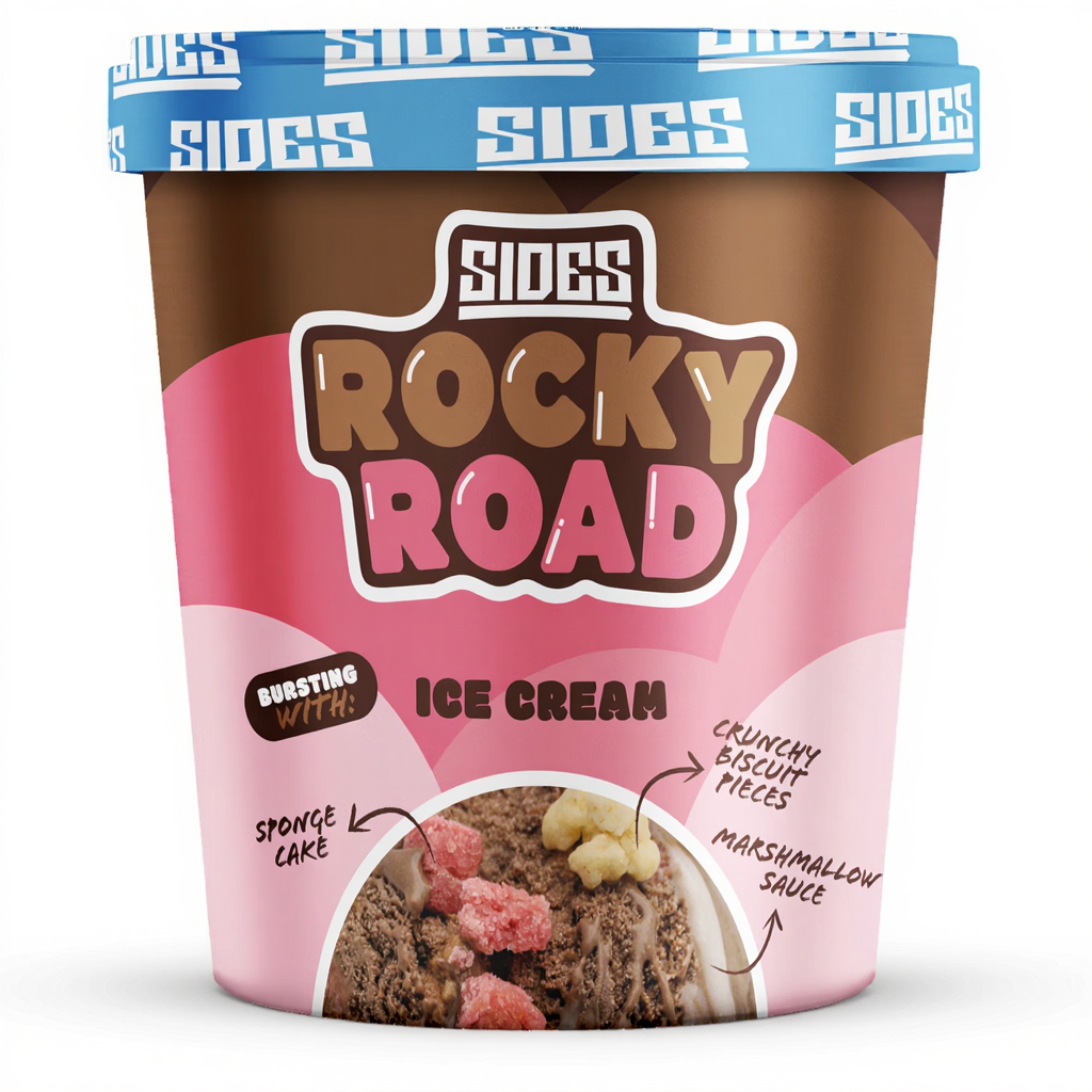 Sides Rocky Road Ice Cream Tub 500ml