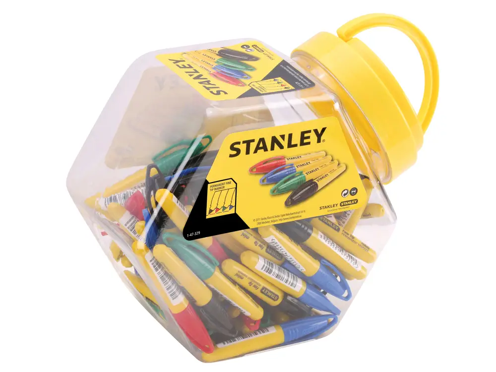 Stanley Mini Fine Tip Marker Assorted Colours 72 Pack (black, Red, Green And Blue) | Markers Highlighters | Joybuy