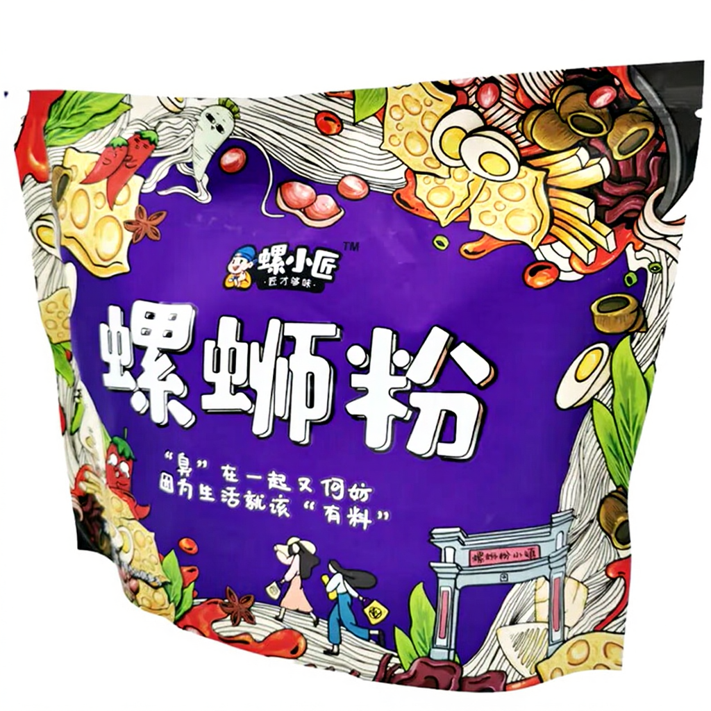 Luoxiaojiang Slakkennoedels Paars Originele Smaak 315g
