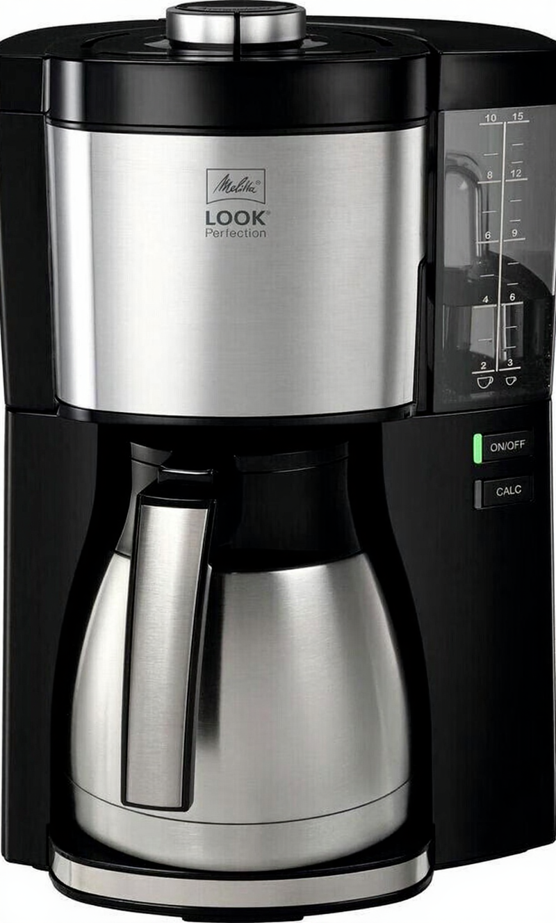 Melitta Look Therm Perfection - Filterkaffeemaschine - mit Thermokanne - Tropfstopp - 10 Tassen - Schwarz (1025-16)