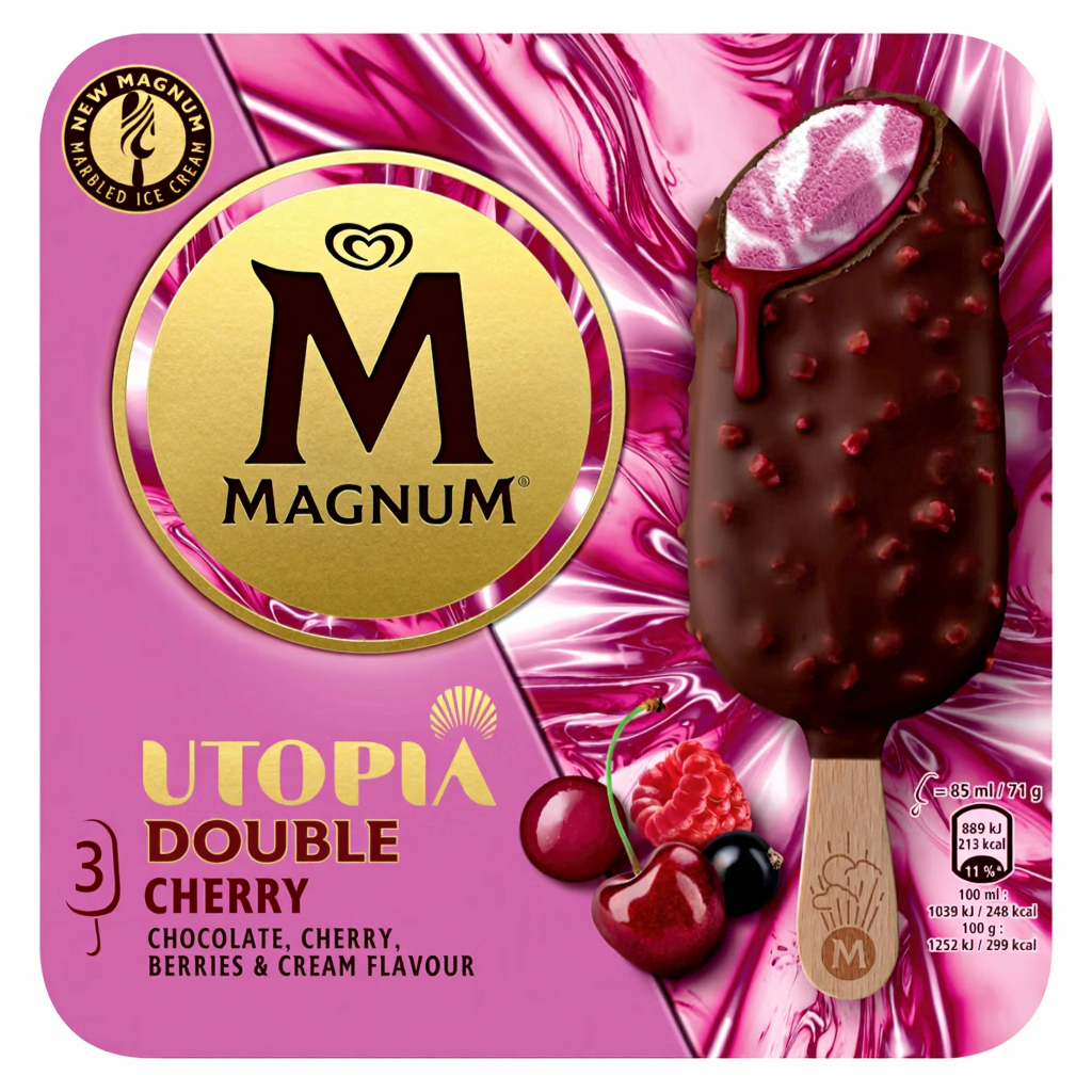 Magnum Utopia Double Cherry Ice Cream Sticks 300ml