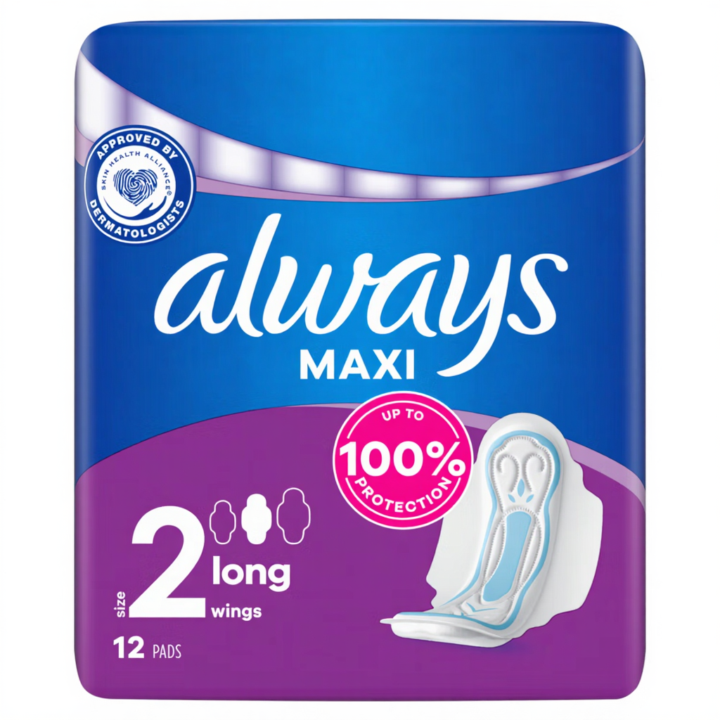Always Maxi Long (Size 2) With Wings Sanitary Pads 12 pcs