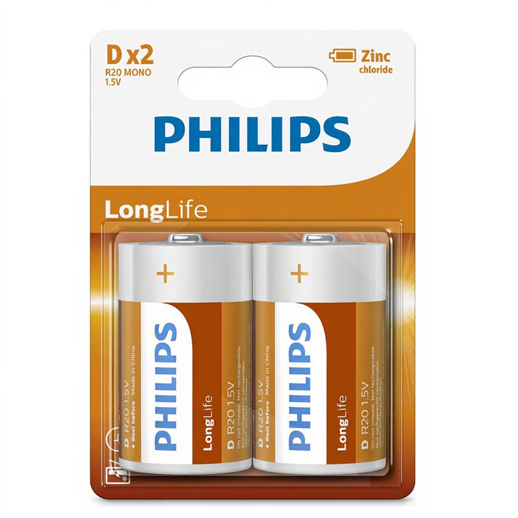 Philips R20L2B - D Battery - 2 pieces