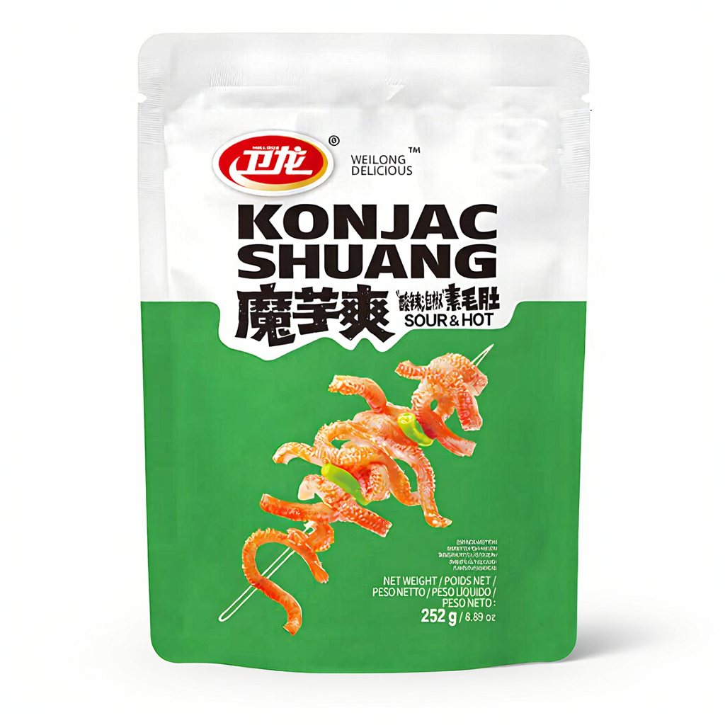 Weilong Yam Noodles - Zuur en Pikanter 252g