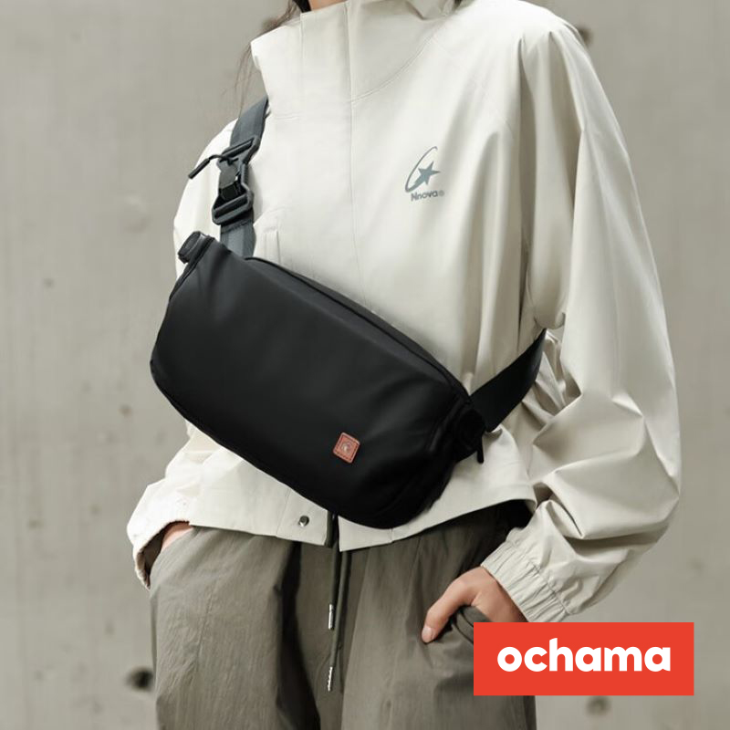 ochama Explorer Messenger Bag Men's and Women's Chest Bag Waist Bag Large Capacity, Single Shoulder Backpack Leisure
Sports Mobile Phone Black