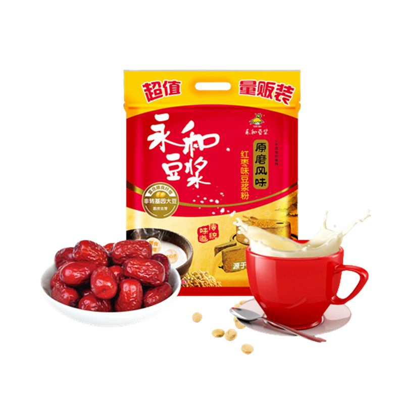 Yonghe Instant Soy Milk Powder – Red Date Flavour 30g x 10