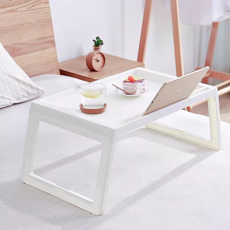 H.XUN Folding Laptop Table, Bed Table Lap Desk for Breakfast, Reading, Studying Folding Bed Table