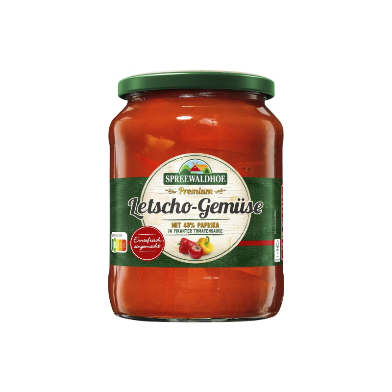 Spreewaldhof Letscho Gemüse mit 43% Paprika 720 ml