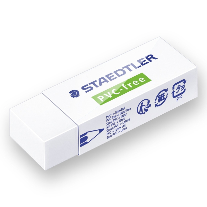 STAEDTLER® PVC-freier weißer Radiergummi (65 x 23 x 13 mm) Phthalat-/Latexfrei