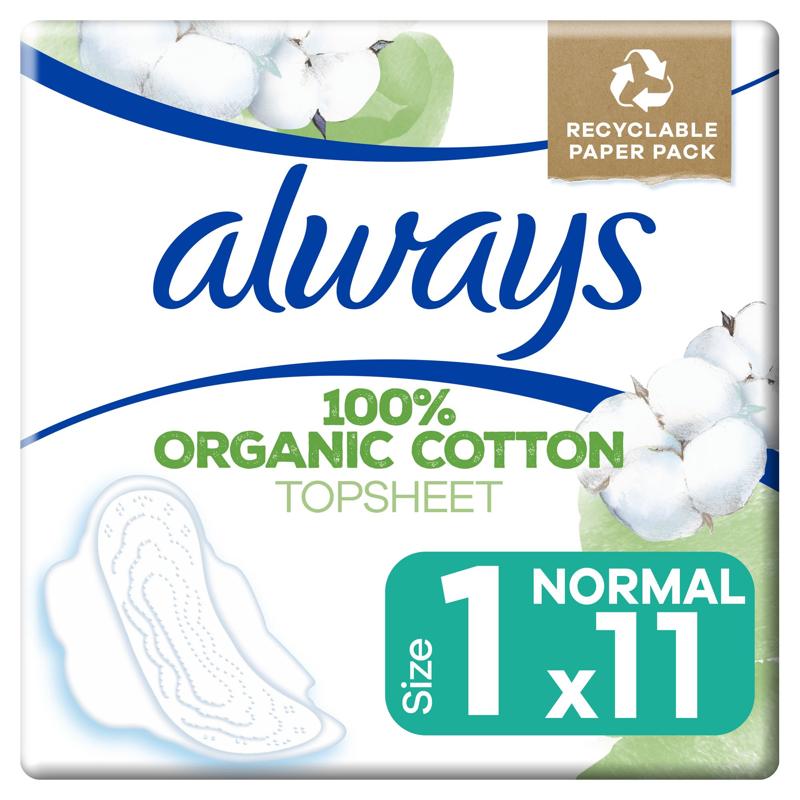 Always Cotton Protection Normal Maandverband Met Vleugels X11