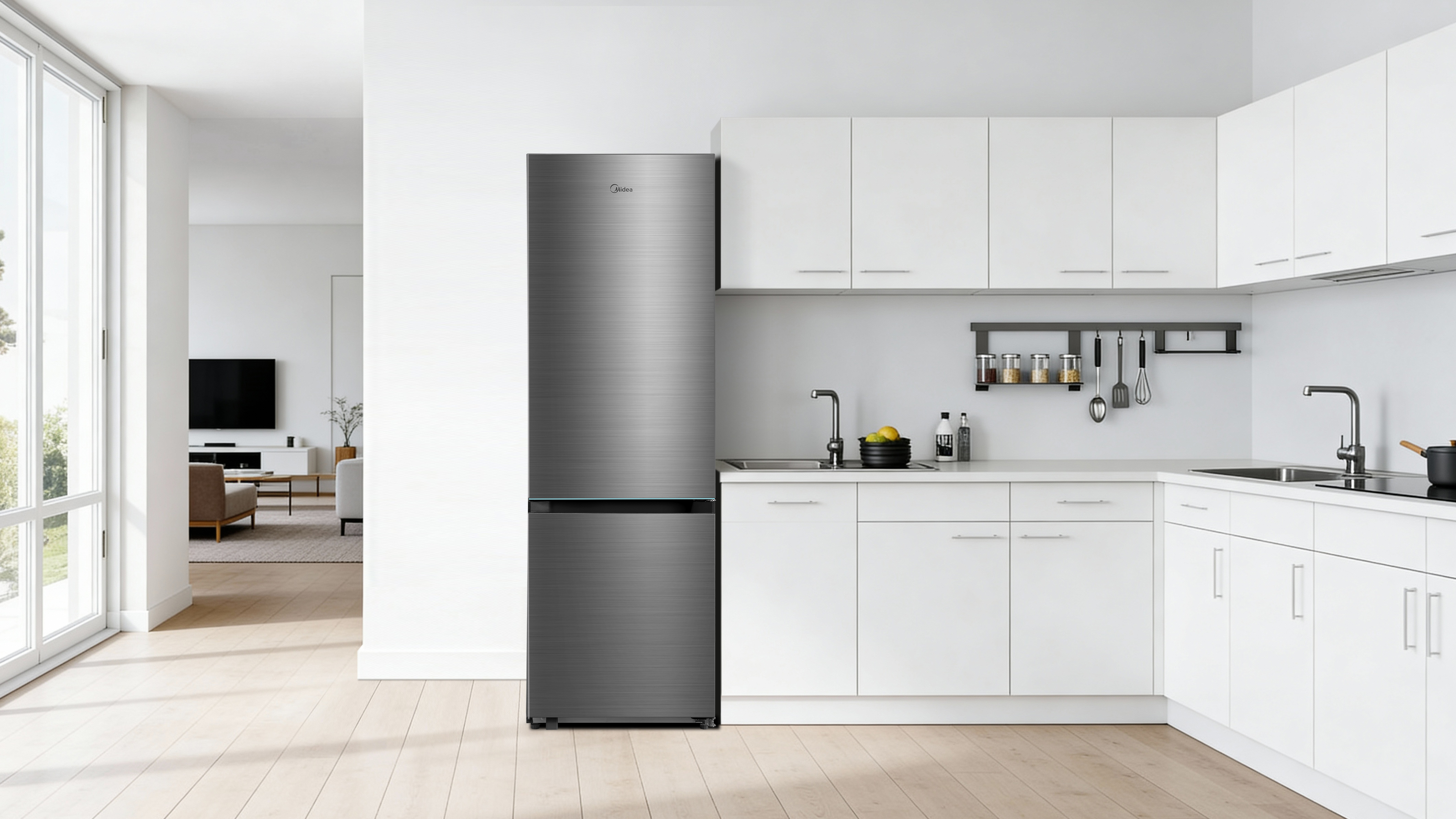 De koelkasten van Midea combineren een strak design met innovatieve klimaatzones, een flexibele indeling en een fluisterstille, energiezuinige werking