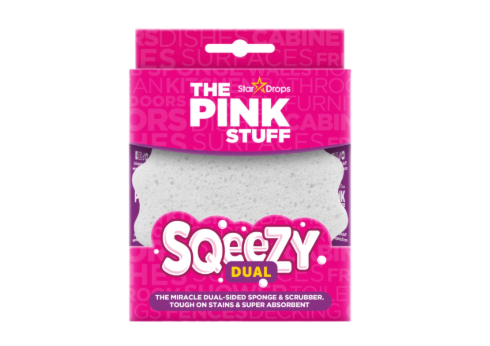 The Pink Stuff Sqeezy Dual The Miracle Dual-Sided Sponge & Scrubber