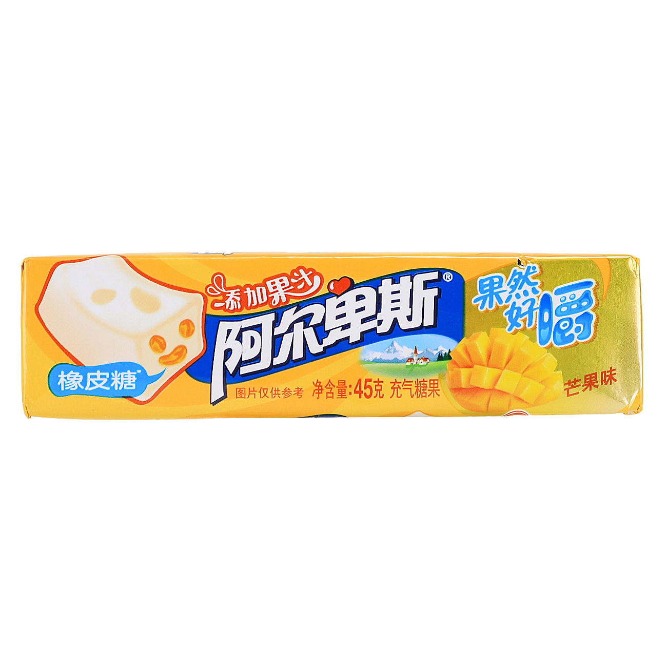 Alpenliebe GUMMY CANDY (MANGO FLAVOUR) 47g 阿尔卑斯果然好嚼Q弹夹心芒果味橡皮糖 47g