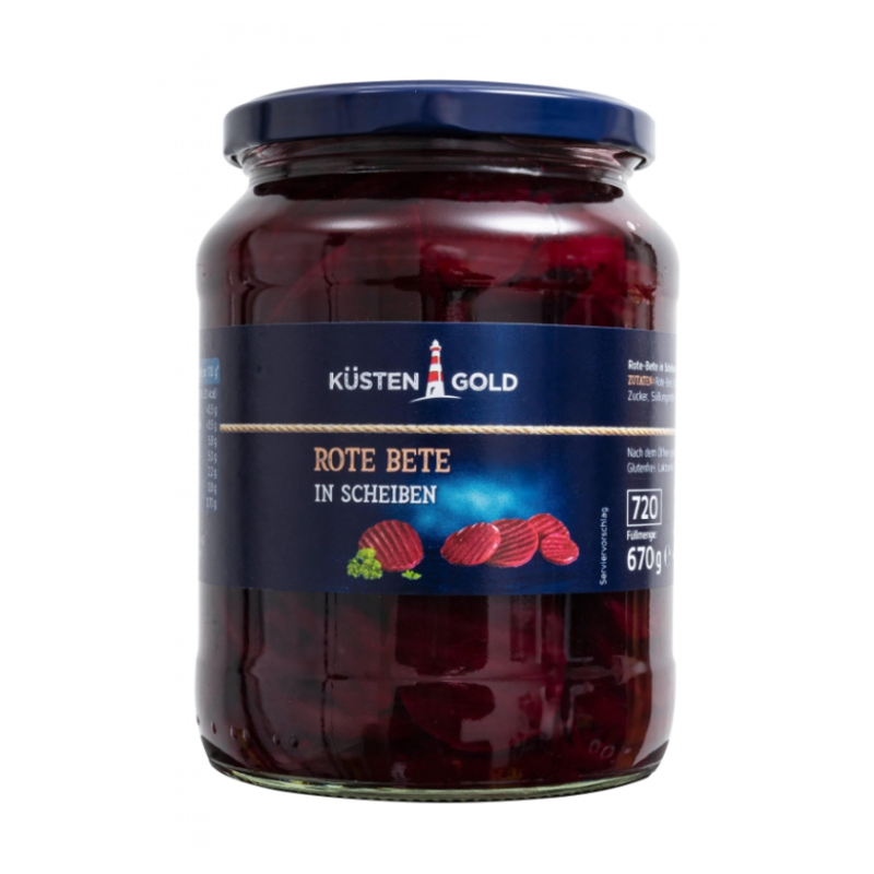 Küstengold Rote Bete Scheiben 720 ml