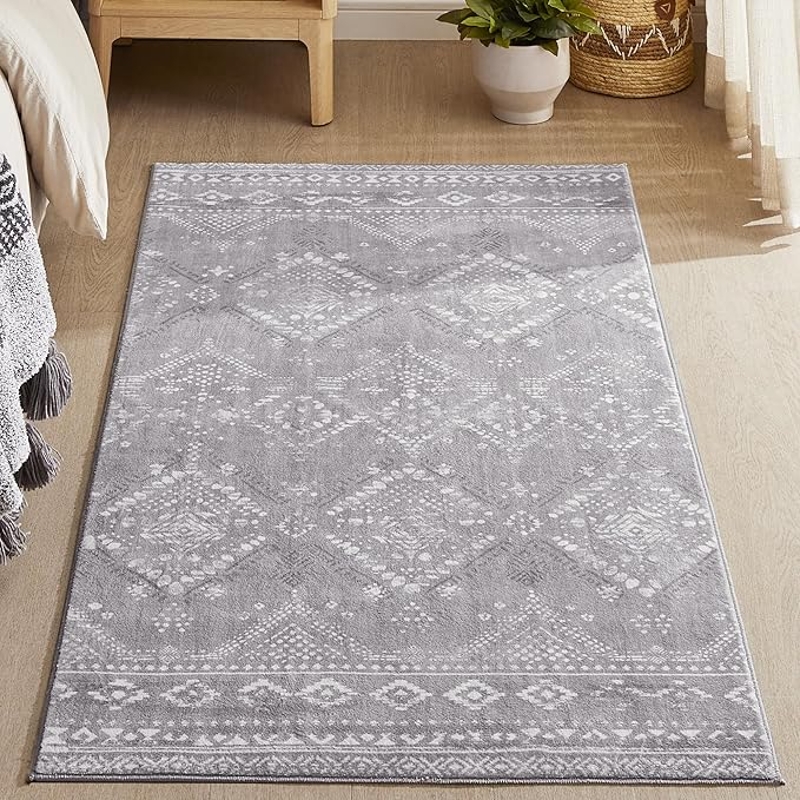 SONGMICS Songmis Bohemian Teppich (80×150 cm, für Schlafzimmer/Wohnzimmer, rutschfest)