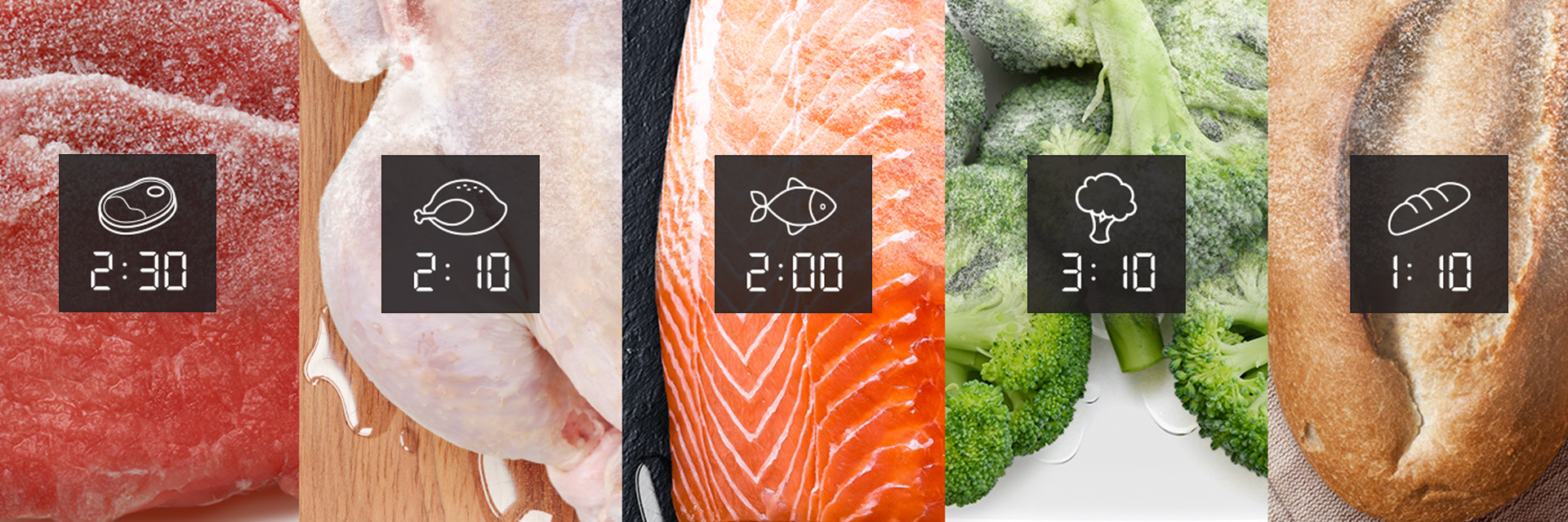 Die Auftauprogramme ermöglichen schnelles und gleichmäßiges Auftauen von Speisen.