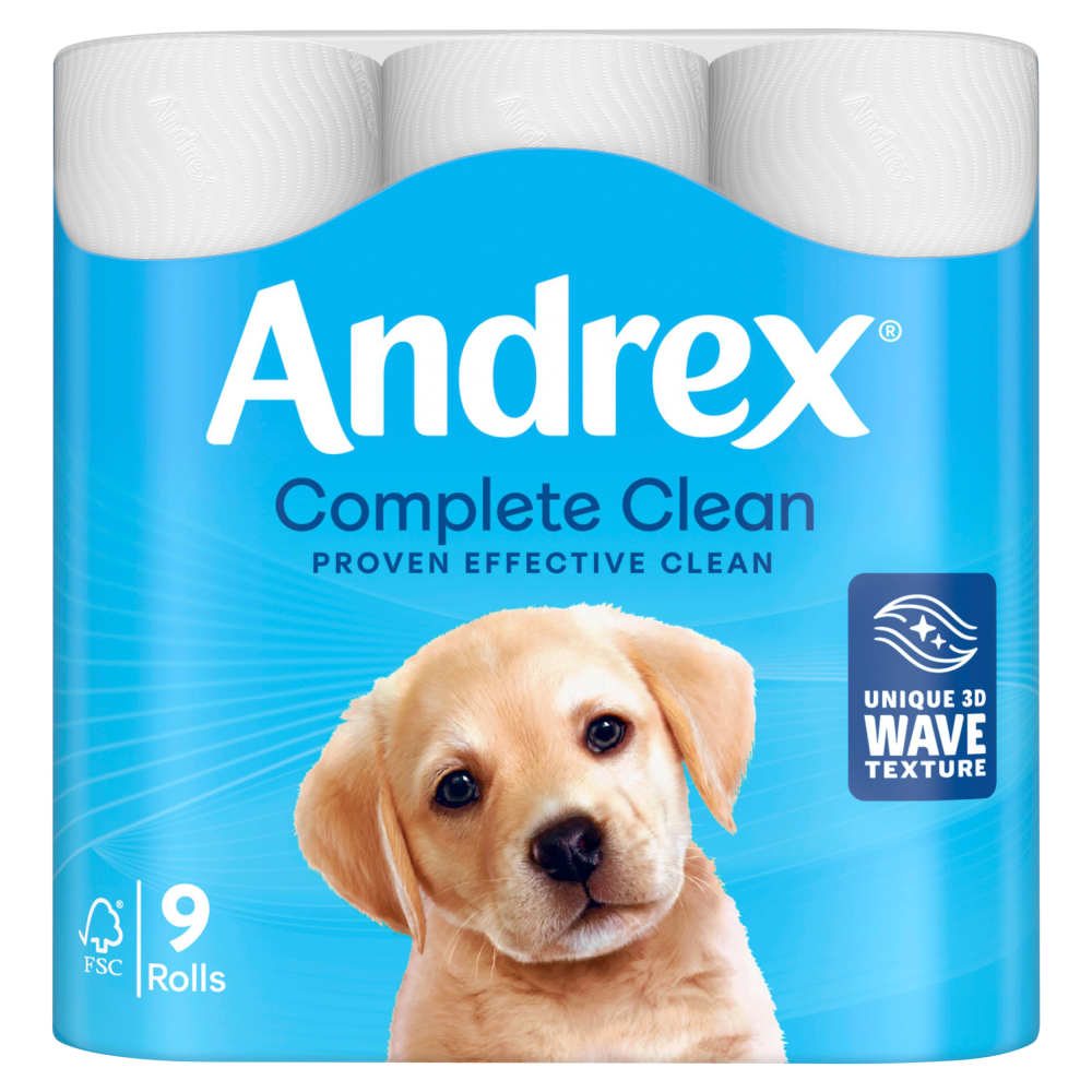 Andrex Classic Clean Toilet Tissue 9 Rolls