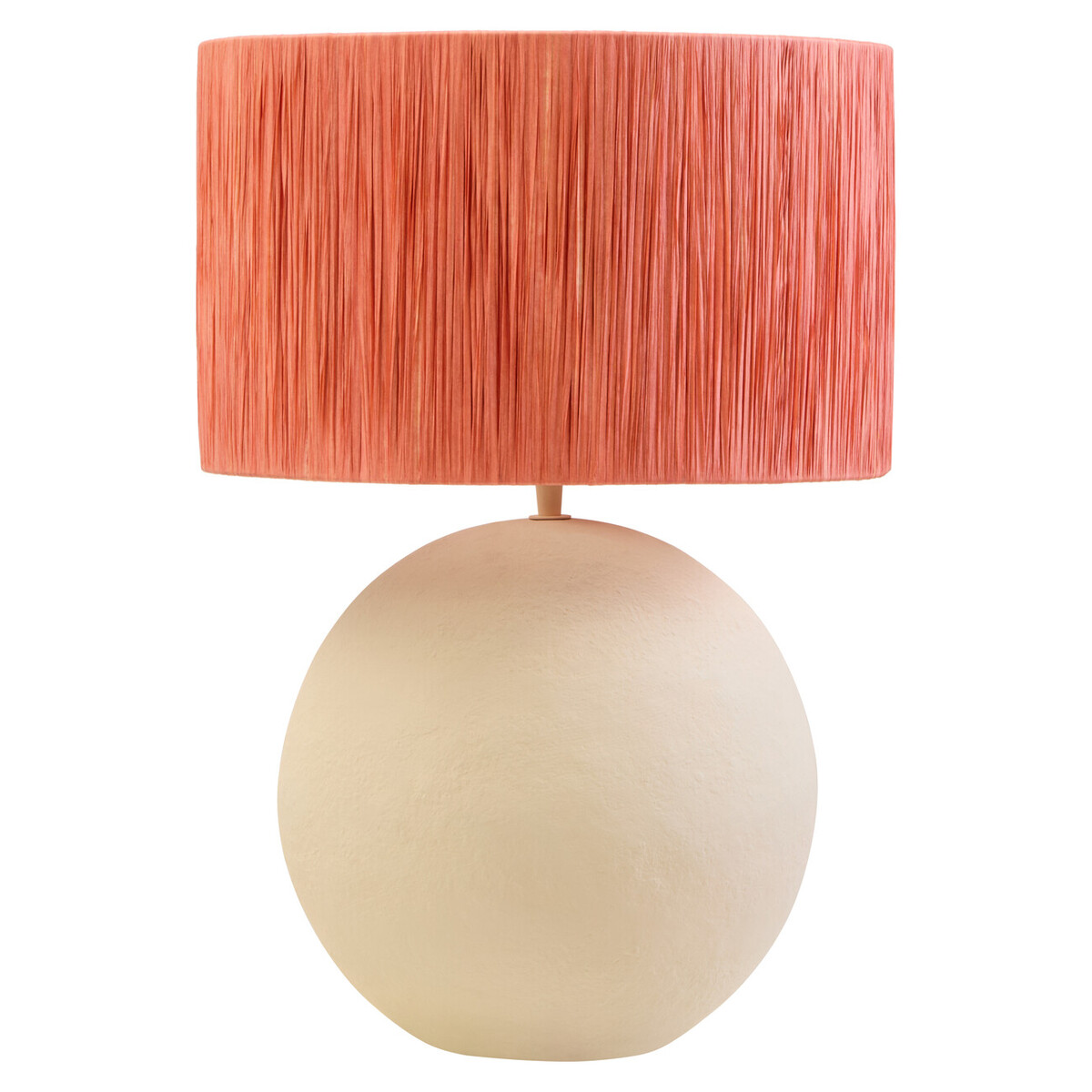 Fifty Five South Table Lamp Carta Raffia Shade Rust/White 58cm