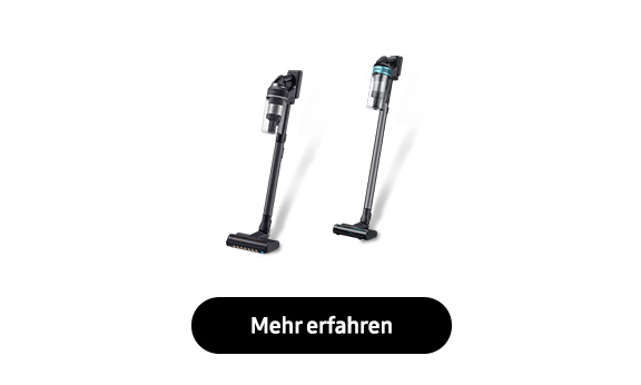 Die Akku-Handstaubsauger der Samsung Jet™ -Serie überzeugen dank ihrer leistungsstarken Digital Inverter Motoren mit einer beeindruckenden Saugkraft¹.