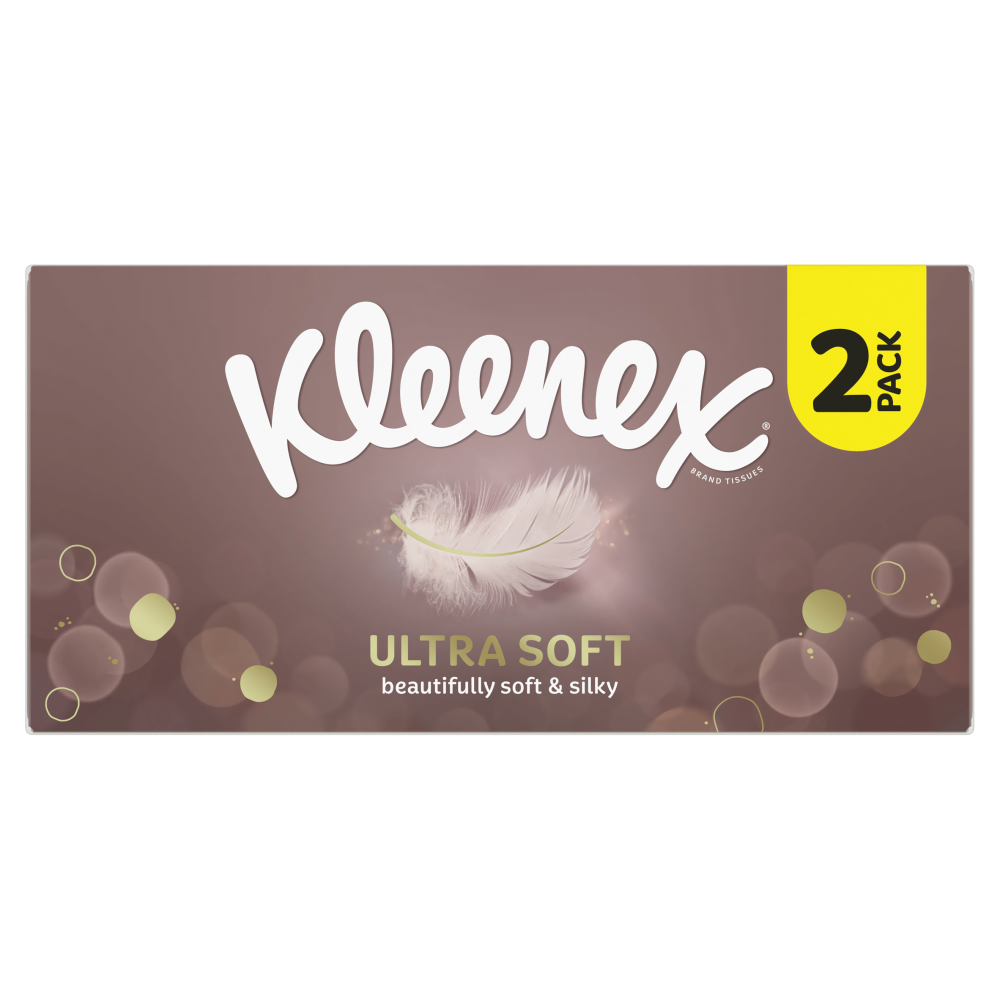 Kleenex Ultra Soft Tissues  Beautifully Soft and Silky Tissues  Twin Pack