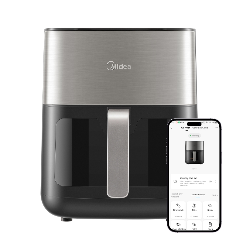 Midea Air Fryer MF-CY65E 6.2L Gemakkelijk zichtvenster
