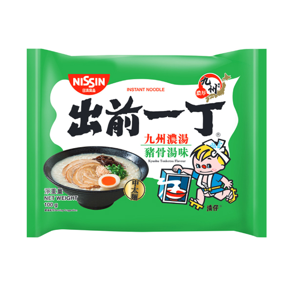 Nissin Demae Ramen - Kyushu Tonkotsu 100G  出前一丁 - 九洲浓汤猪骨味100G