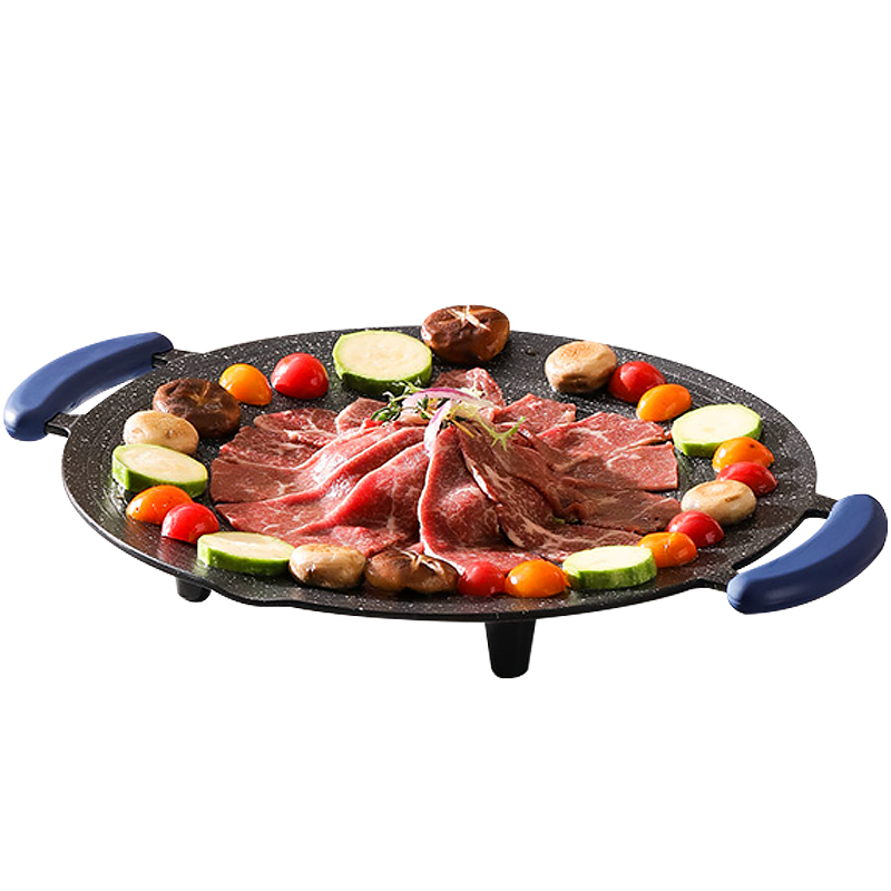 Royalstar Elektrische grillpan Traploze knop Temperatuurregeling 800W φ36cm Grote pan Multifunctioneel koken, grillen en roerbakken