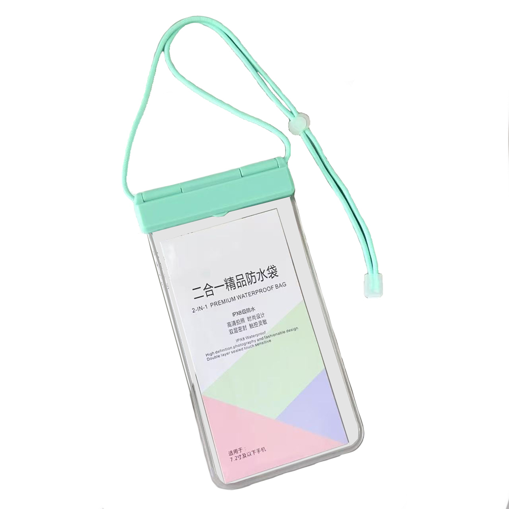 2-in-1 Waterproof Phone Pouch - Light Green
