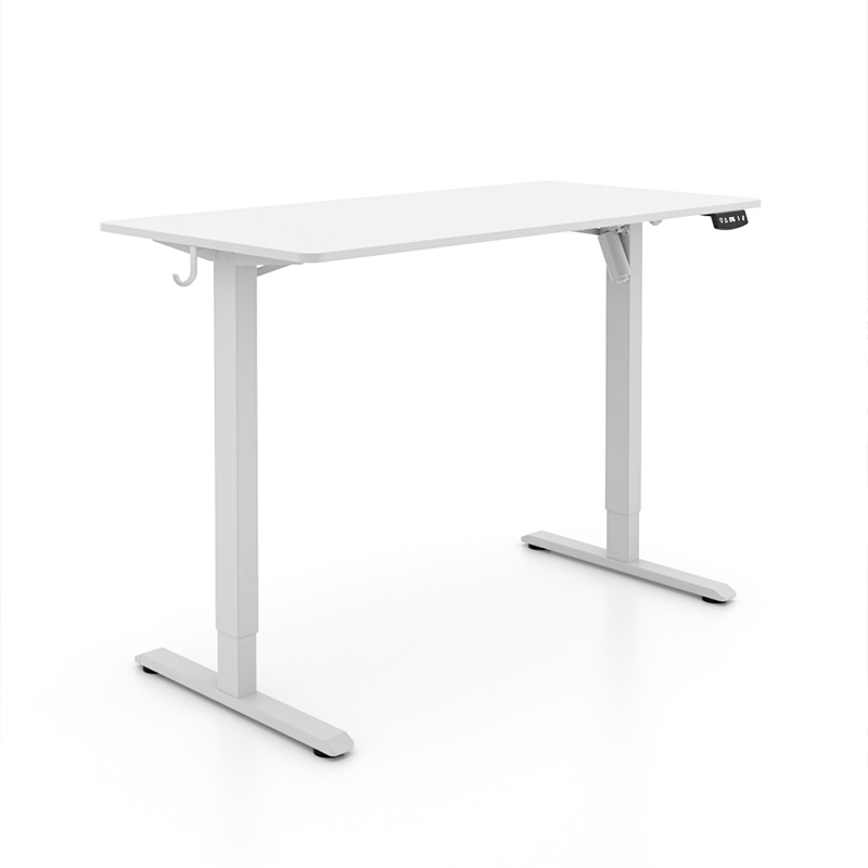 ochama Bureau Électrique Réglable en Hauteur - Bureau Assis-Debout, Capacité de Charge 70kg, Fonctionnement Instantané, Panneau en Acier Durable avec Tiges en Alliage d’Aluminium - Pour Maison/Bureau, Bureau d’Ordinateur/Étude/Travail - Blanc, 120*60 cm