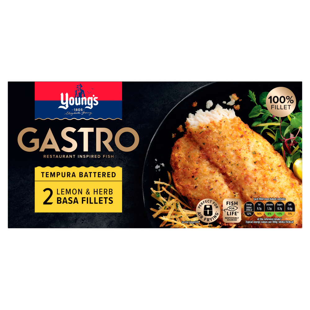 Young's Gastro Tempura Battered 2 Light & Crispy Fish Fillets 270g