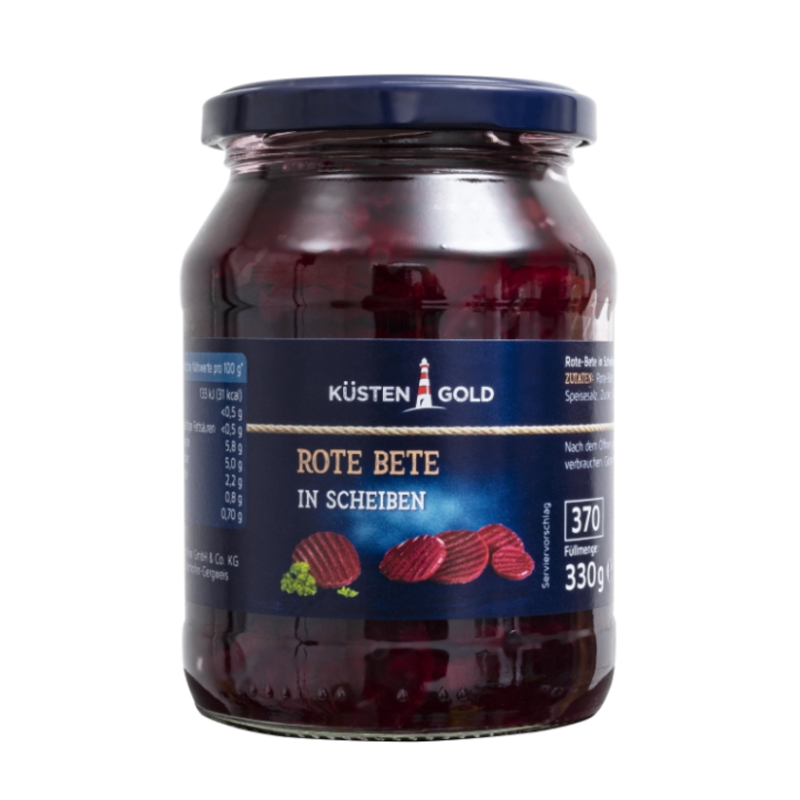 Küstengold Rote Bete Scheiben 370 ml
