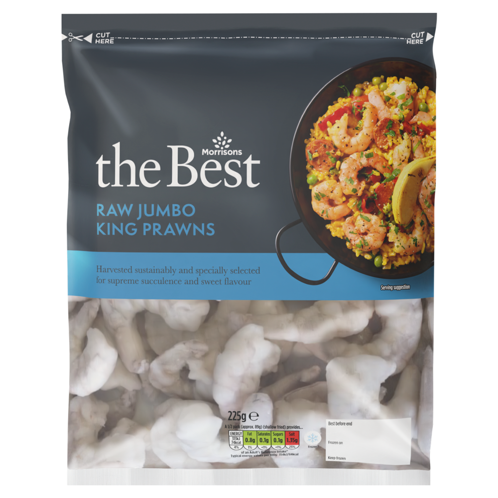 Morrisons The Best Raw Jumbo King Prawns 225g