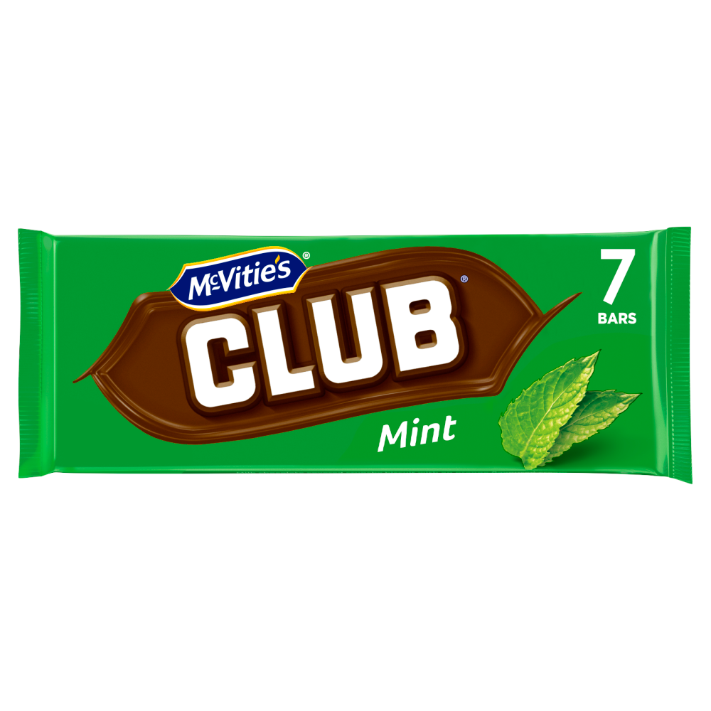 McVities Club Mint Chocolate Bar 7 Bars 161g