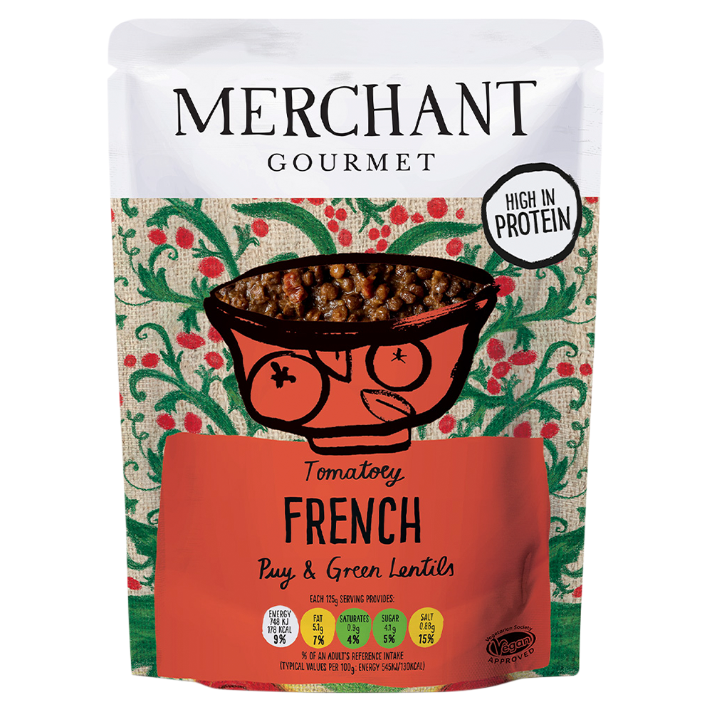 Merchant Gourmet Puy Lentils, Tomato & Basil 250g