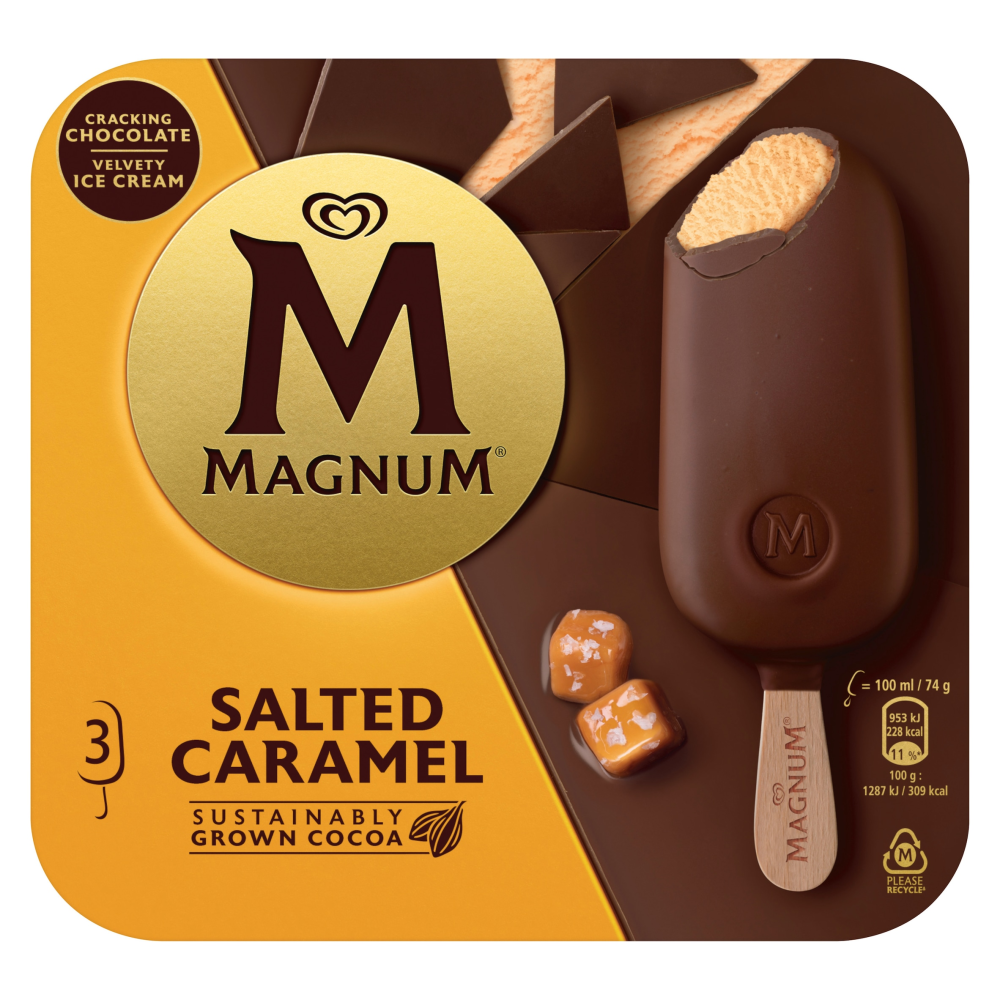 Magnum Ice Cream Sticks Salted Caramel 3x 100 ml