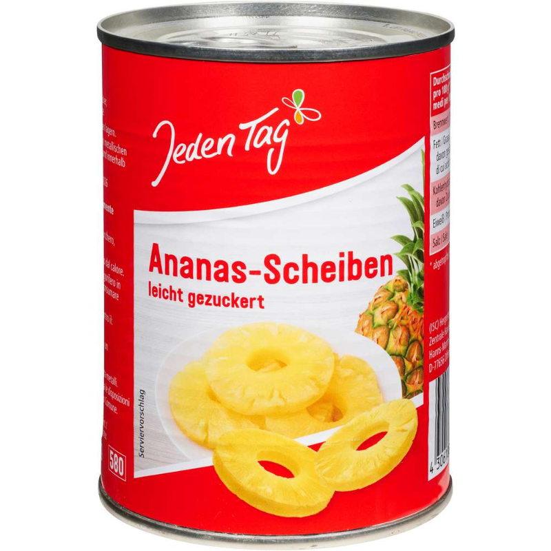 Jeden Tag Leicht gezuckerte Ananaschips 580ml