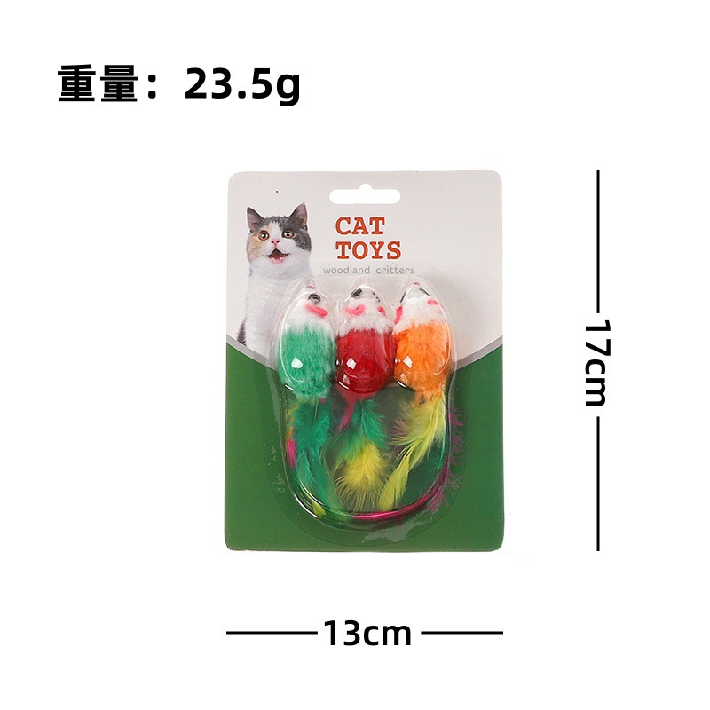 Meowmagic kattenspeeltje verenmuis 3 stuks